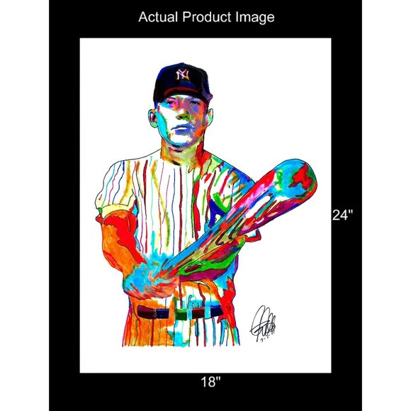Mickey Mantle New York Yankees Sports Baseball CF Print Poster Wall Art - Picture 2 of 5